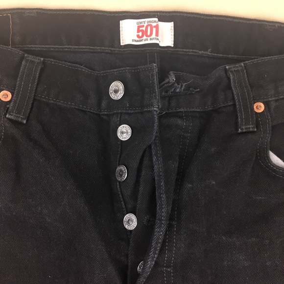Levi's Other - Levi’s 501 Black Denim Jeans 38x30 Button Fly
